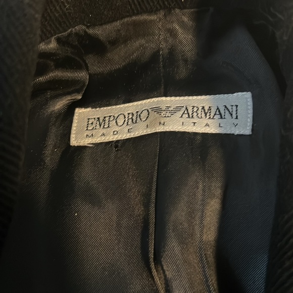 Emporio Armani floor length fitted black wool coat size 40 EUR, US 6 - Picture 9 of 14
